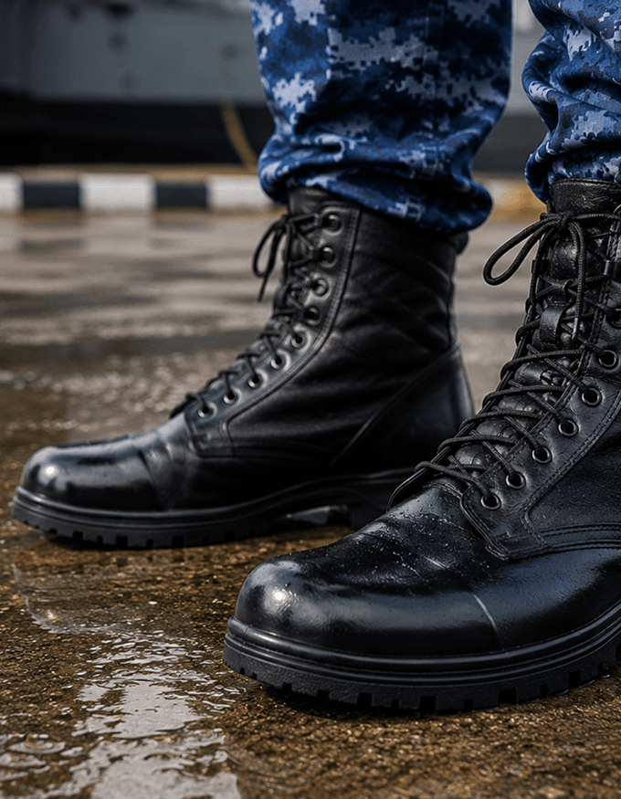 Boots on the ground during a Nigerian Navy field exercise